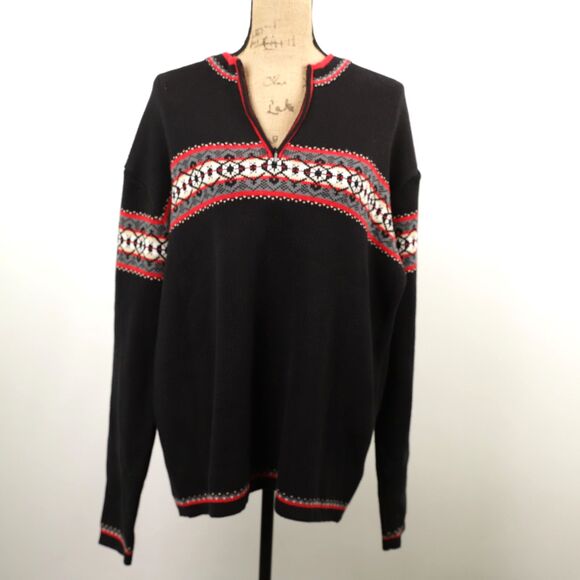 Hanna Andersson Nordic Men's 1/4 zip Fair Isle Sweater XL - Picture 4 of 10